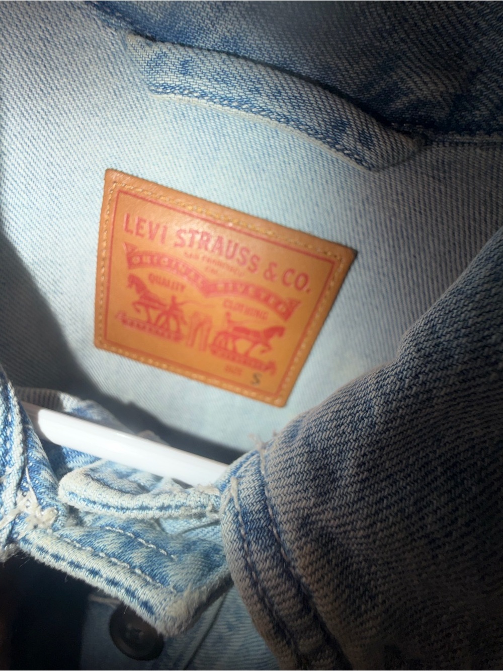 Vintage Levi Light Blue Denim Chore Jacket for Women RARE - Picture 5 of 9